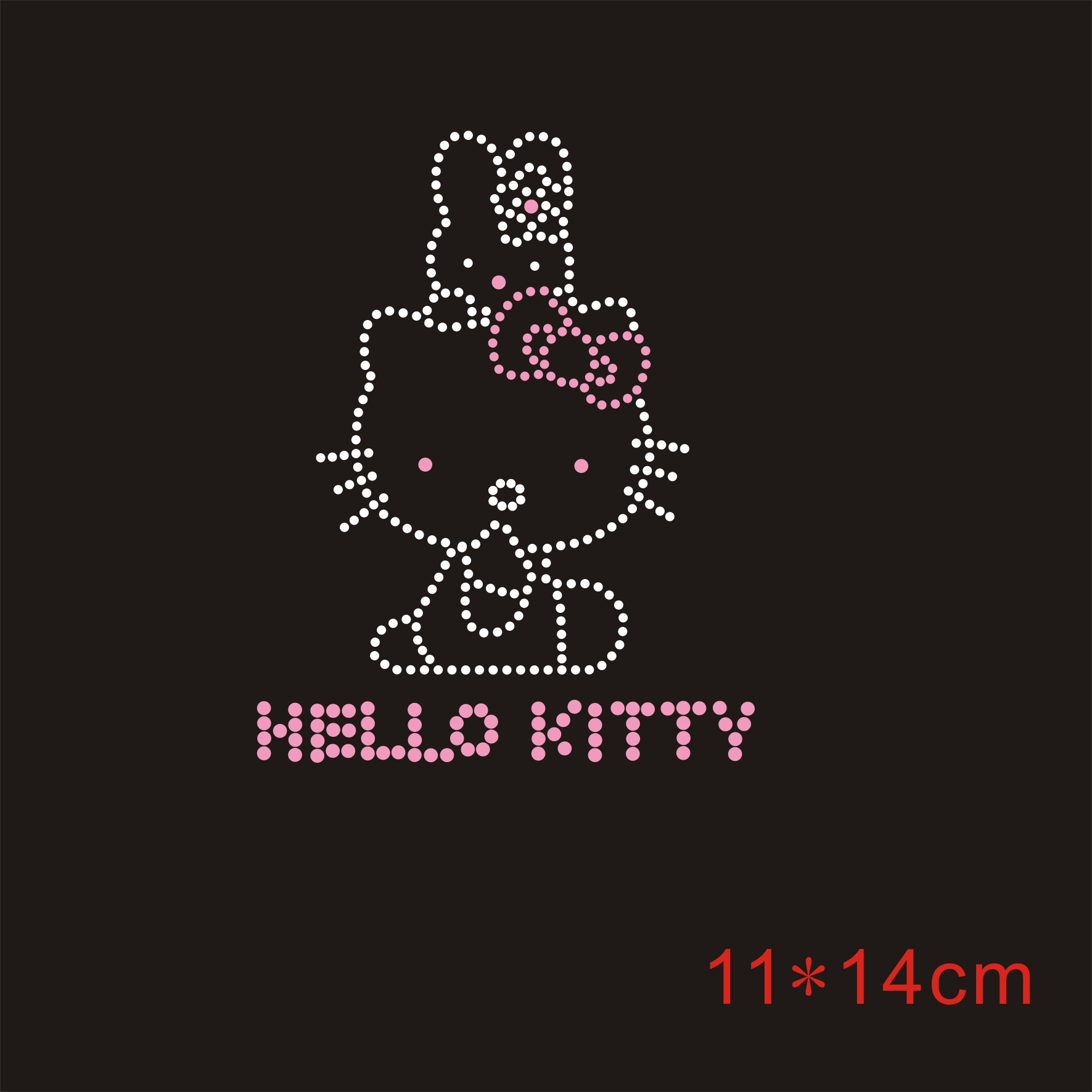 烫钻卡通图案博美烫钻KITTY猫