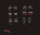 烫钻图案小动物图案卡通图对称图手套烫钻口罩烫钻成品图童装 烫钻