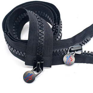 10号树脂齿拉链 黑色双开尾100cm 双头 双向服装拉锁工厂现货