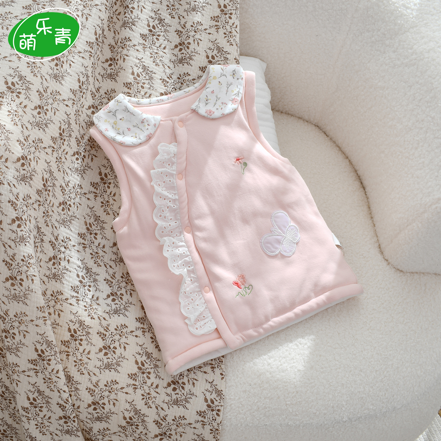 高档保暖宝宝马甲夹棉秋冬加厚舒绒棉外穿内搭婴儿男女童坎肩背心