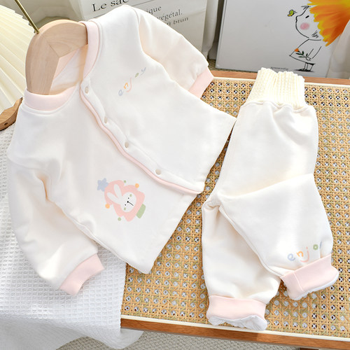 60克薄棉纯棉高腰保暖衣套装秋冬