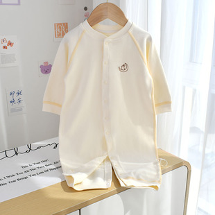 寶寶連體衣開檔棉a類四季 長袖 貼身打底睡衣哈衣嬰兒爬爬服春裝 款