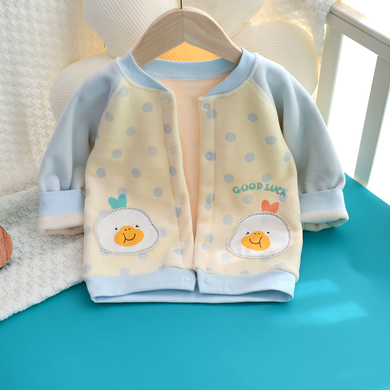 超细腻一体绒无骨棒球服领外套