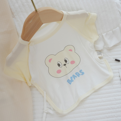 莫代尔无骨夏季薄婴儿半背衣短袖