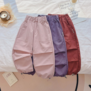 新款 中大童宽松休闲裤 运动裤 儿童工装 160码 2024秋季 110 男女童 裤