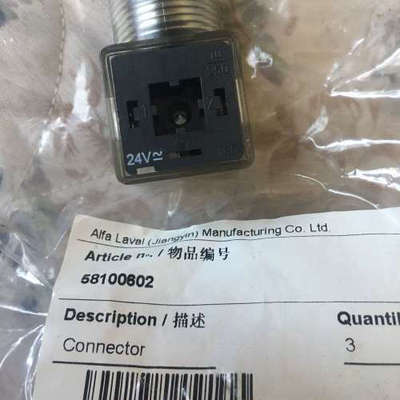 mpm电磁阀接线盒 IP67防水 24V AIFA Laval 58100602 Connector议
