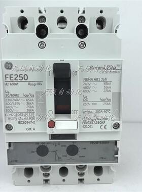 美国GE通用塑壳断路器FE250 FEV36TA250KF 3P250A200A125A100询价