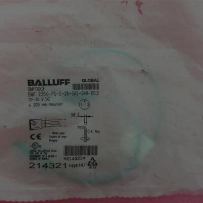 巴鲁夫BALLUFF正品 BMF00CF BMF 235K-PS-C-2A-SA2-S49-00,5 询价