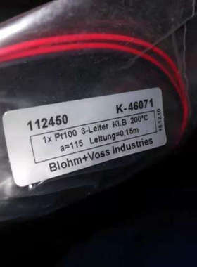 Blohm+Voss 1xpt100 3-leiter kI.B 200 a=115 leitung=0.15m议价