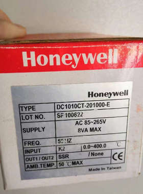 原装霍尼韦尔PID温度控制器DC1010CT/R/L-10100B/20100B/30100B-E