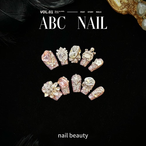 ABCNail复古油画手工穿戴甲