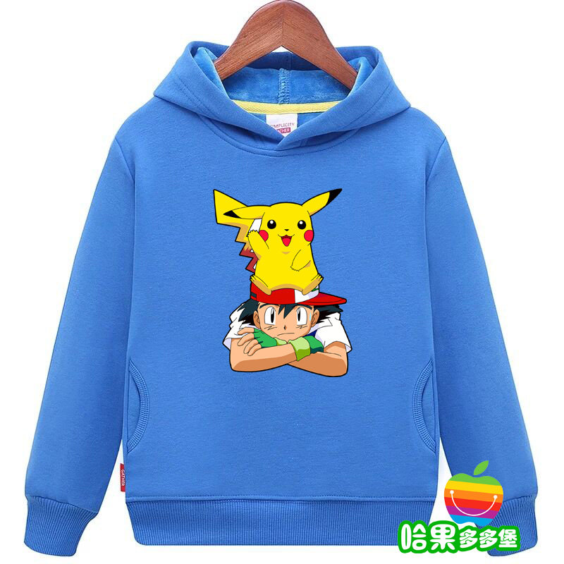 皮卡丘宠物小精灵男女儿童亲子秋冬装一家母女加绒纯棉连帽卫衣07|msdalam kategori Kanak-kanak/Bayi/Keluarga dipasang, sweater/Fleece - dari Buy2taobao.com untuk memberikan perkhidmatan ejen Taobao profesional membeli
