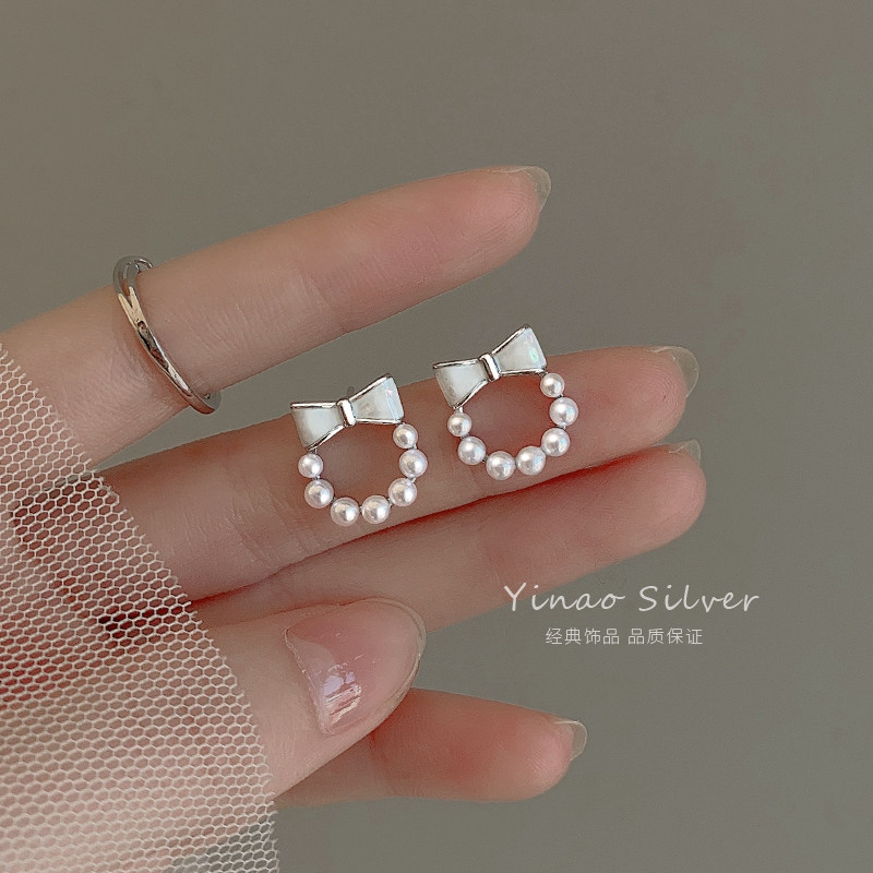 925纯银蝴蝶珠珠耳钉女夏季新款2025爆款轻奢洋气高级感耳环耳饰,饰品/流行首饰/时尚饰品新,耳钉,淘宝优惠券,粉丝福利购,淘宝优惠卷