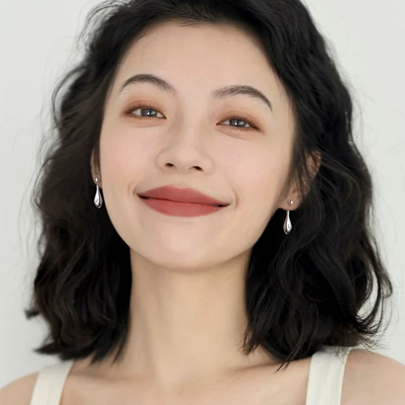999银针水滴后挂式耳钉女2026新款爆款百搭时尚耳挂气质小众耳环