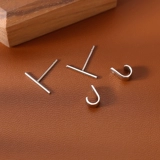 Серебряная игла, небольшие дизайнерские брендовые серьги, серебро 925 пробы, городской стиль