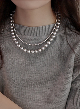 银奥925纯银施家珍珠项链