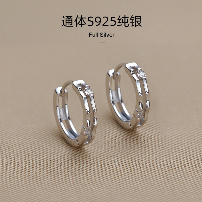 银奥女925纯银耳环耳扣