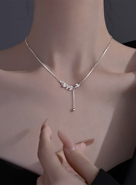 银奥999纯银时尚百搭锁骨链女生