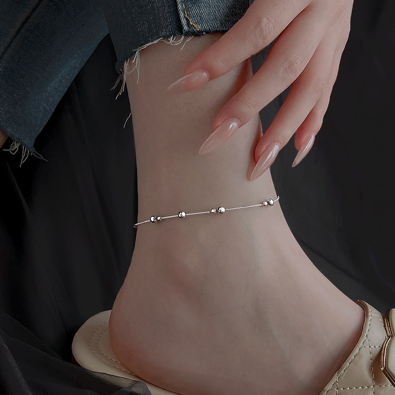 925银转运珠脚链女2026新款爆款高级感时尚脚饰轻奢气质饰品配饰