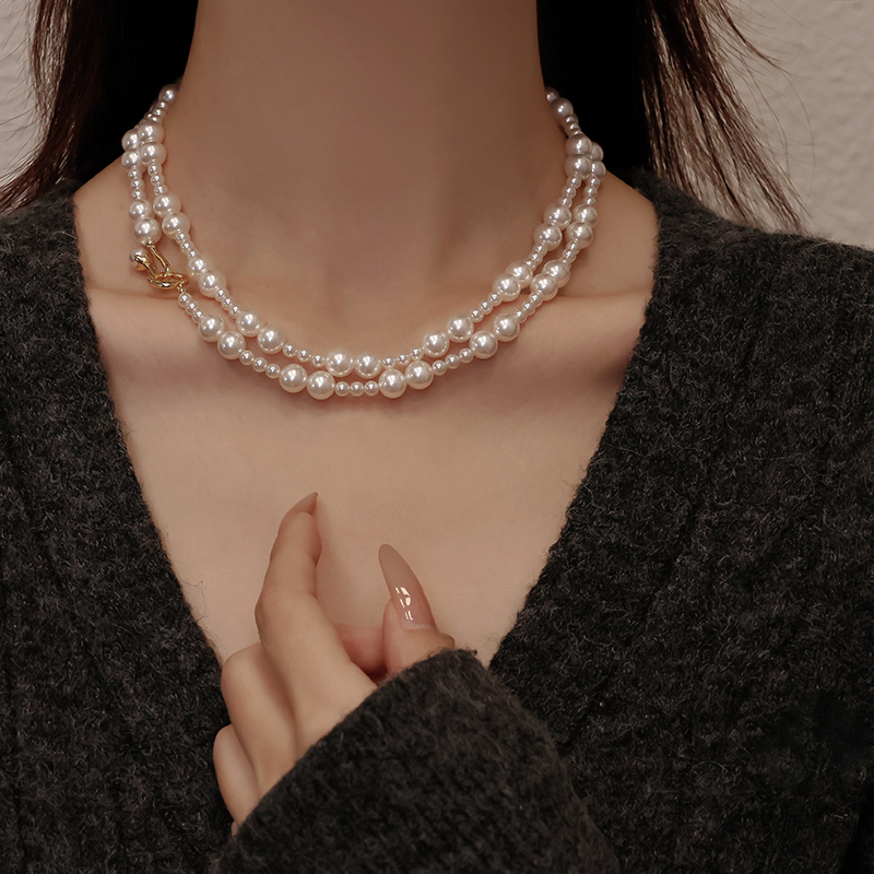 925银长款施家珍珠项链