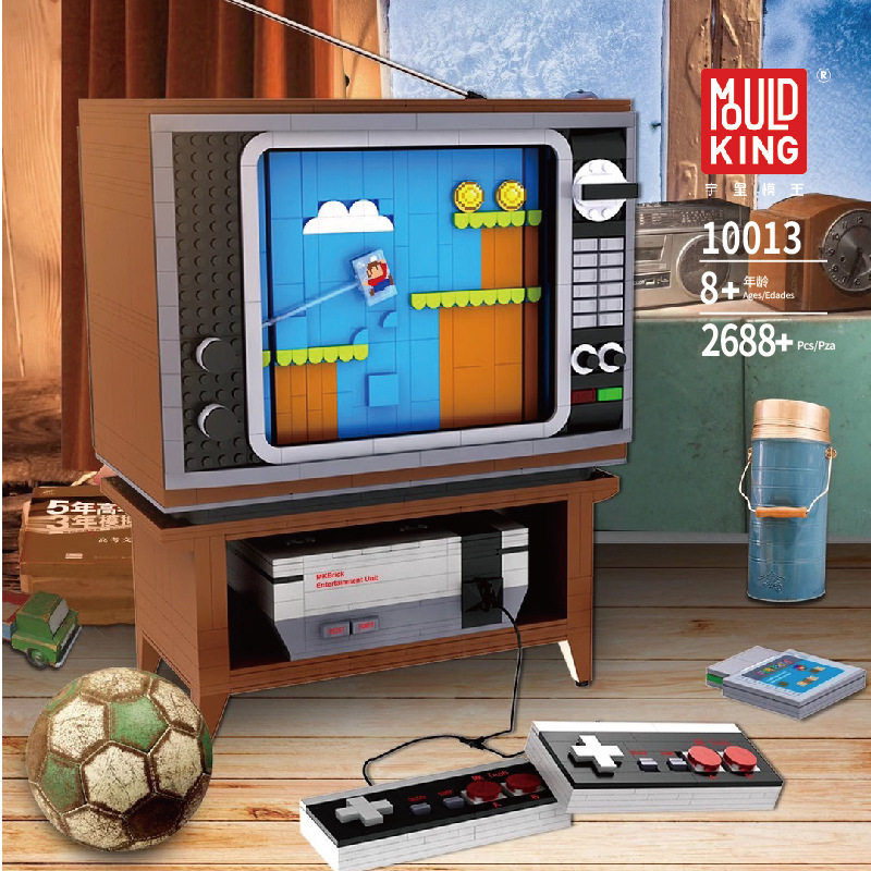 家庭室内童年回忆红白机模型超级玛丽马里奥游戏机拼装积木玩具