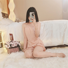 吊带短裤套装女款夏季2025新款性感带胸垫高级感小个子居家两件套