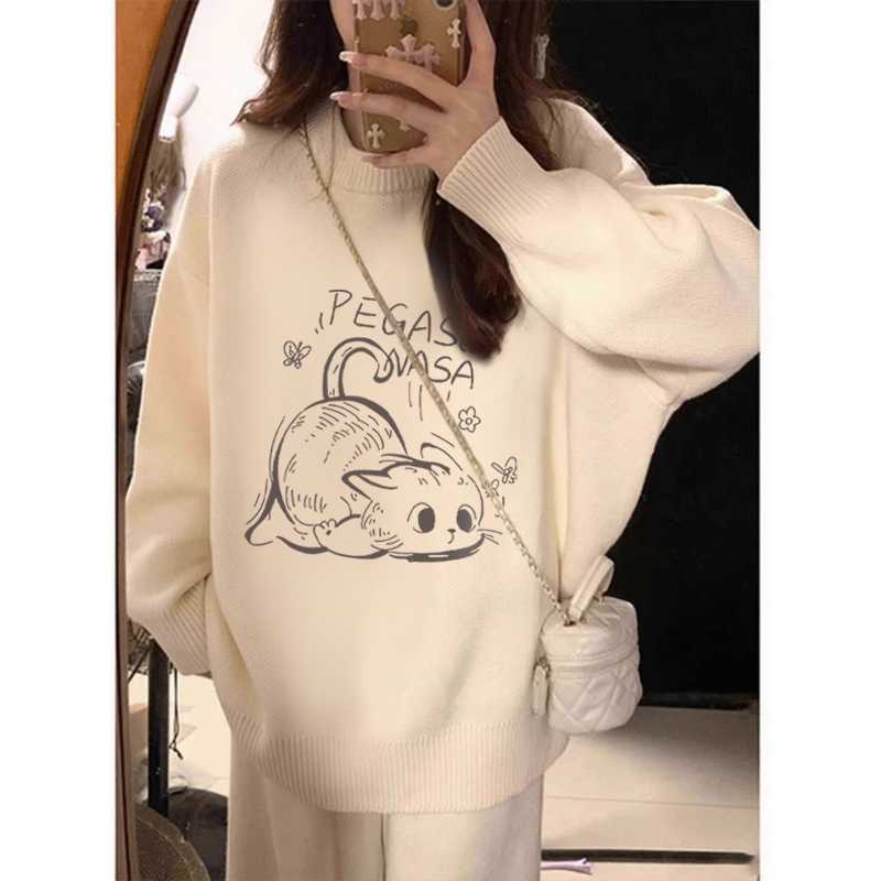 韩版百搭奶fufu软糯针织衫毛衣女