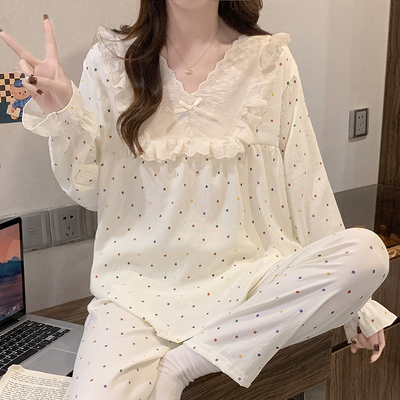 云朵棉春秋季ins长袖公主风套装