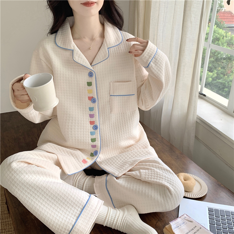 睡衣女秋冬加厚夹层公主风两件套