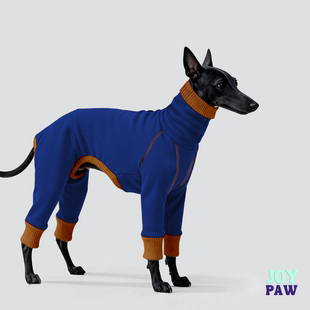 法国JoyPaw宠物加绒保暖高领四脚衣微弹意大利小灵缇惠比特衣服