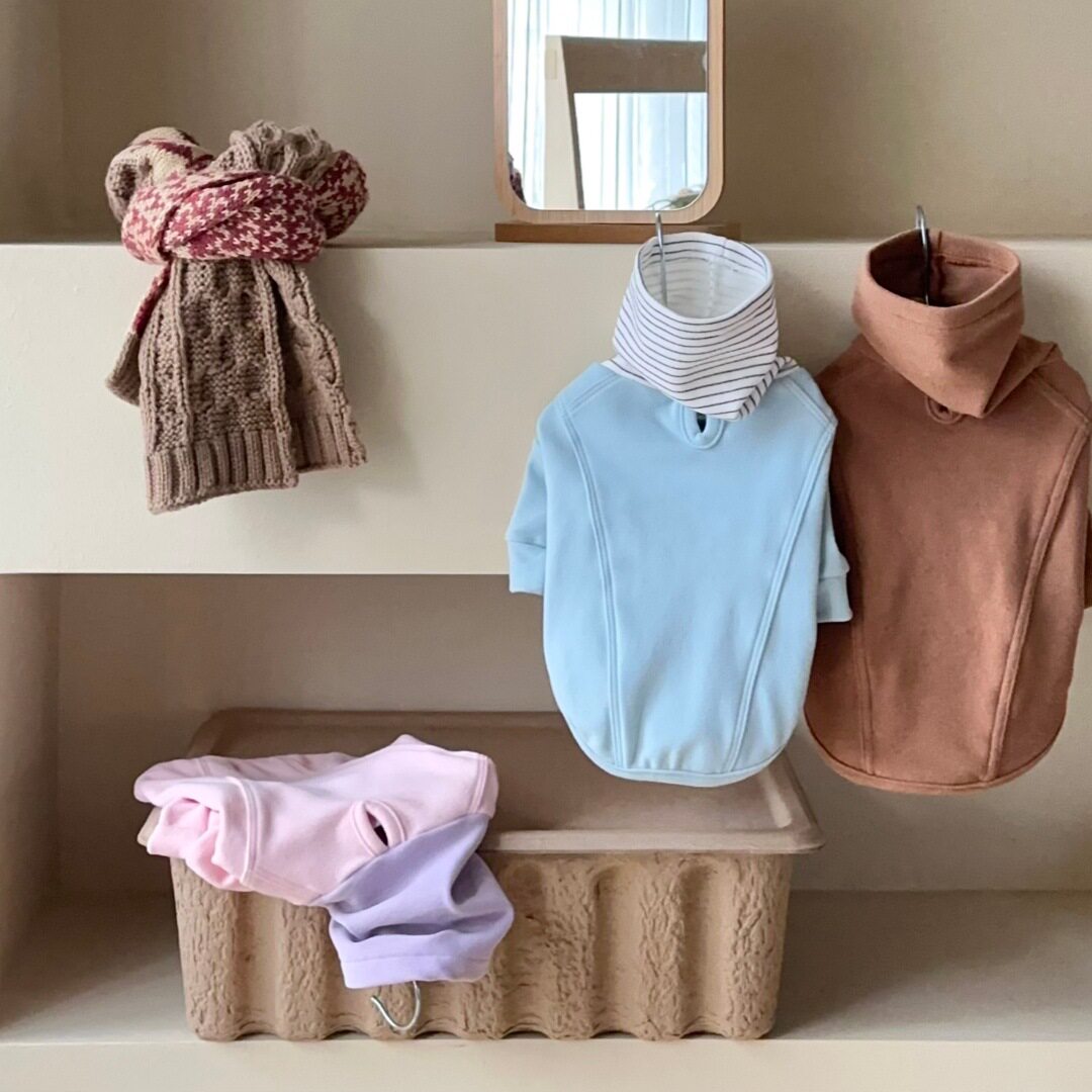 法国JoyPaw拼色打底衫宠物衣服狗狗服装泰迪比熊春季保暖两脚衣