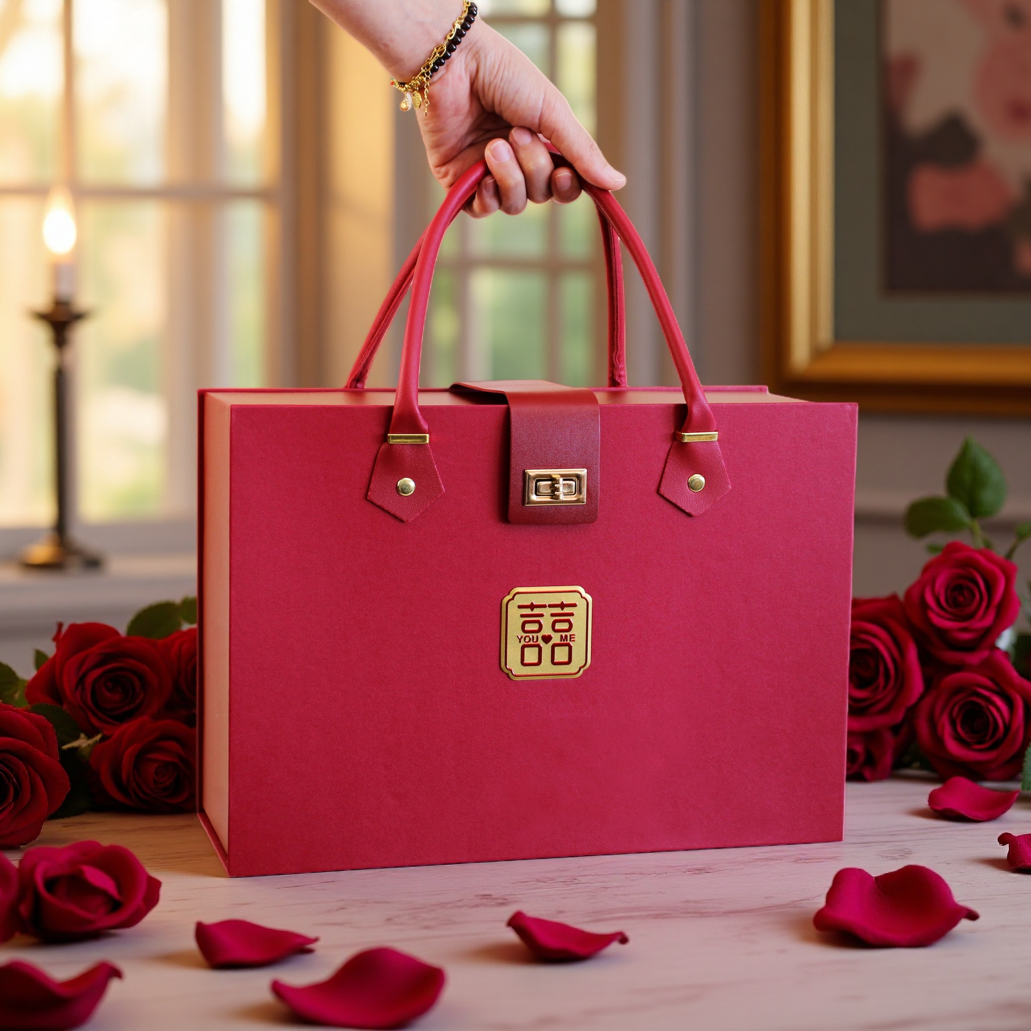 温州喜糖结婚订婚大糖成品含糖礼盒大号双层手提箱伴手礼婚礼回礼