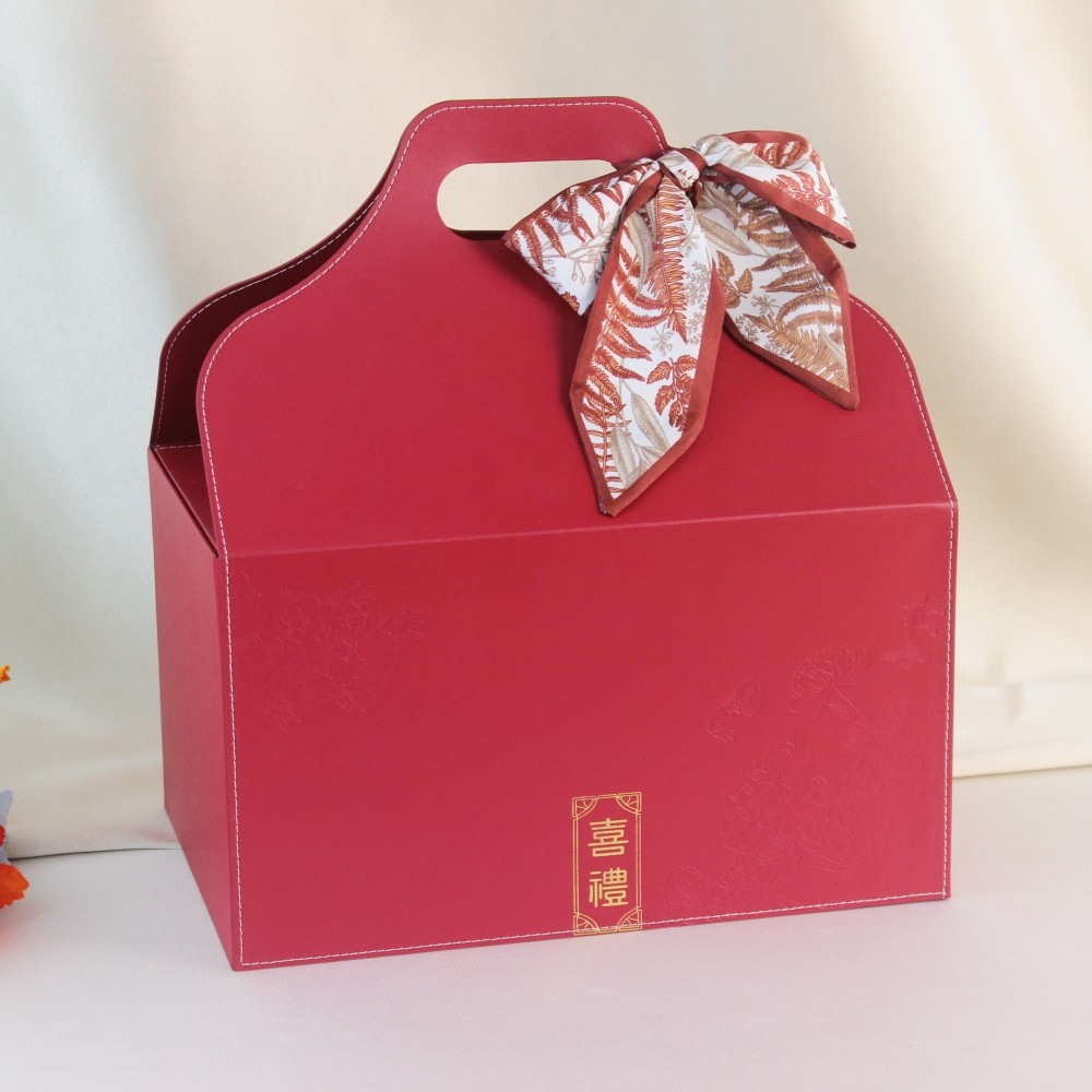 喜饼喜糖礼盒装特大号高档皮盒成品含糖结婚订婚婚礼伴手礼回礼