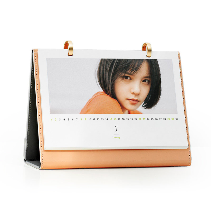 新款2026年皮质台历定制儿童照片制作定做高级相册日历订制自制