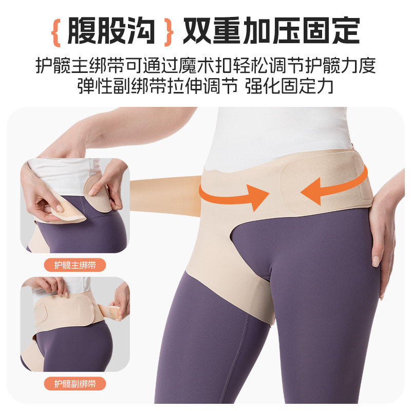 大腿弹力加压保护带束缚护具髋关节护髋带护胯股骨头固定支撑髋骨