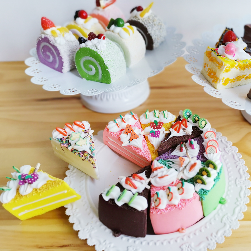 仿真蛋糕慕斯模型 夹心饼干糕点食品冰箱贴 lmdec摆放汉堡果蔬