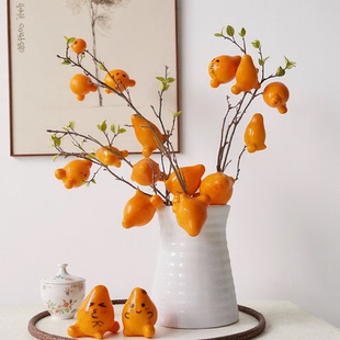 高仿真果实代代果黄金果五代同堂花艺摆件家居装饰插花摄影道具
