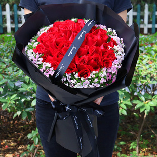 女神节专拍红玫瑰花束礼盒蛋糕鲜花速递全国同城配送生日礼物女友