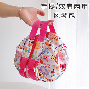 迷你卡通折叠环保风琴褶布包手提双肩单肩旅行大容量布袋结实大号
