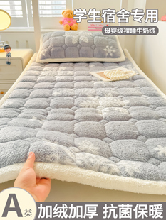 牛奶绒床垫宿舍学生单人90x190cm床褥垫毛绒床毯床单加绒加厚床褥