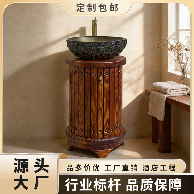 原木不开裂原石艺术盆小户型