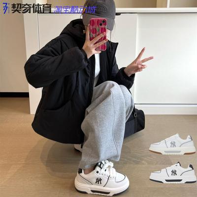 新款运动休闲透气车缝线板鞋春季