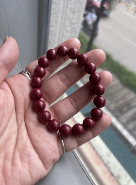 天然朱砂手串手链紫金砂10mm高含量本命年转运珠男女可戴