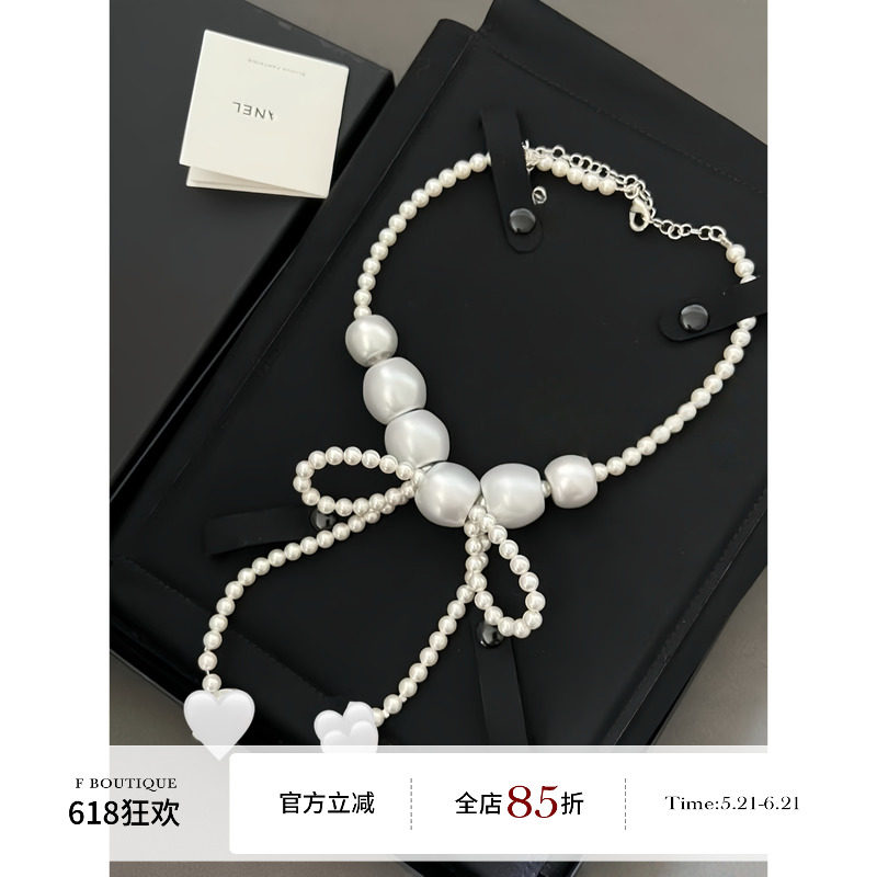【直播间限定】限量 售完下架 小香25k蝴蝶结绑带珍珠项链