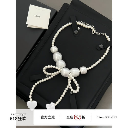 【直播间限定】限量 售完下架 小香25k蝴蝶结绑带珍珠项链