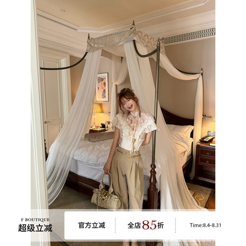 F boutique「私服裤」62%来赛尔定染超高腰纽扣装饰收脚口工装裤