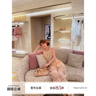 F boutique「Ch1oe欧洲限定」yb定制6种刺绣蕾丝吊带+绑带灯笼裤