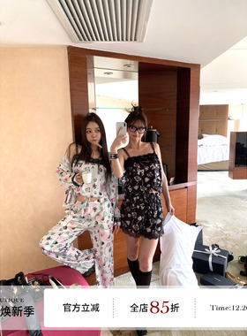 F boutique「jennie演绎」小香25b手绘山茶花定制刺绣蕾丝睡衣