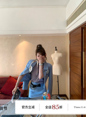 F boutique 现货 定染手工编织花边小香套装