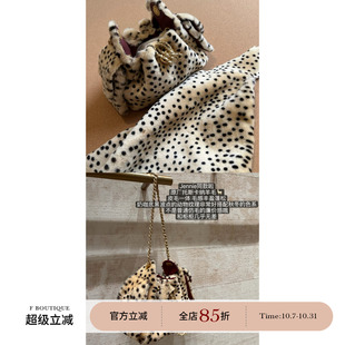 F boutique「豹纹小野猫」jennie小香托斯卡纳皮毛一体链条流浪包